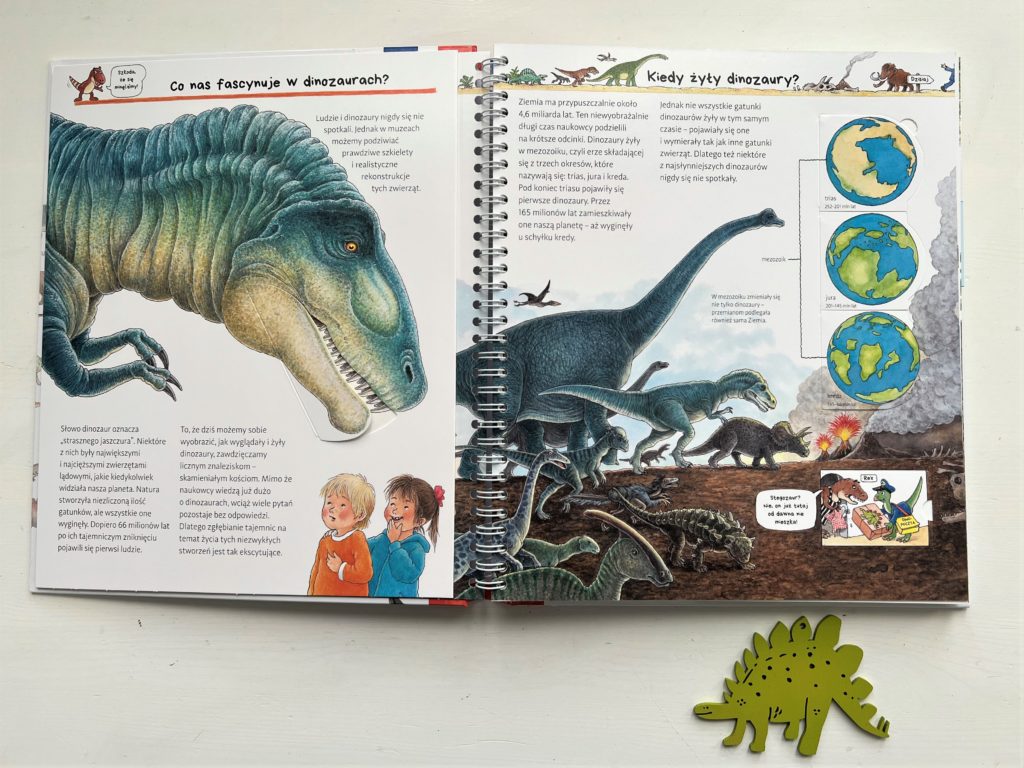 dinozaury książka z okienkami